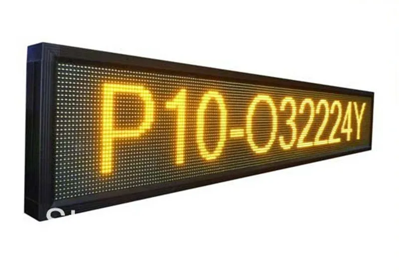 p10 outdoor LED scrolling display yellow color p10 display module+power supply+wifi/usb controller