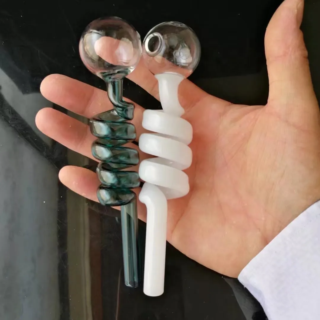 Farbe Spirale Gerade Topf Großhandel Bongs Ölbrenner Rohre Wasserpfeifen Glas Rigs Rauchen