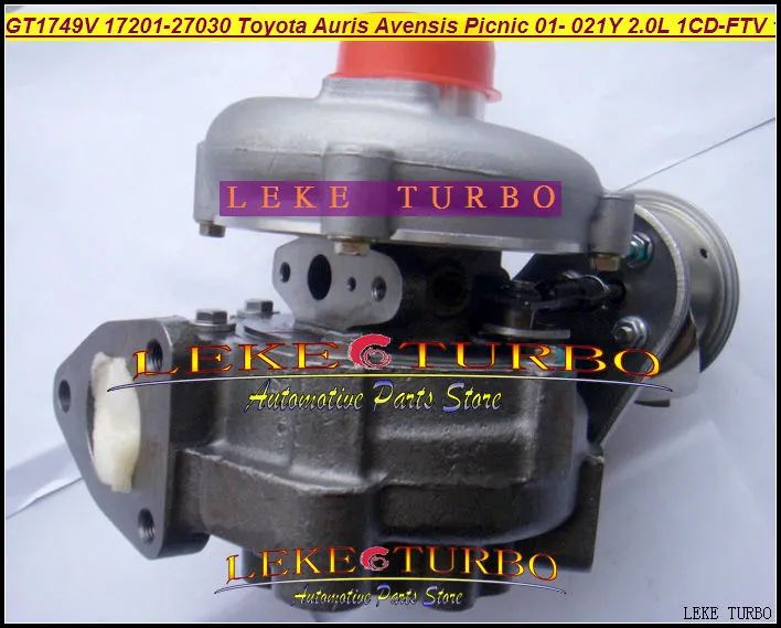 GT1749V 17201-27030 721164-0003 turbo for  Auris Avensis Picnic Previa Estima 2001- 021Y 2.0TD 2.0L 1CD-FTV 115HP turbocharger (2)