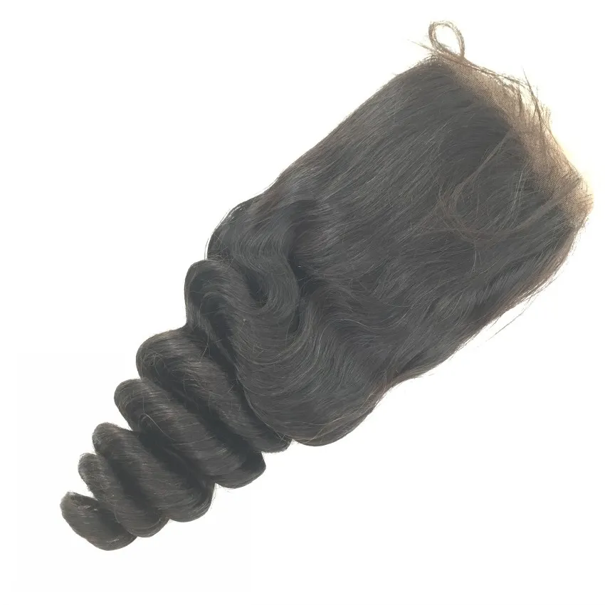 Europäischer Spitzen-Frontverschluss von Ohr zu Ohr mit Babyhaar, 33 x 15 cm, Top Interlovehair, locker, lockig, 25–50 cm, natürliche Farbdichte 130 %.