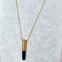 Mode Pierre Pendentif Célébrité Style Bullet Colliers Nouveau Cuivre Boîtier En Laiton Boule Chaîne Colliers Chandail Maxi Collier Livraison Gratuite