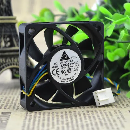 delta 6015 12V 0.36A 6CM AFB0612VHC 60*60*15MM 4 line CPU chassis fan