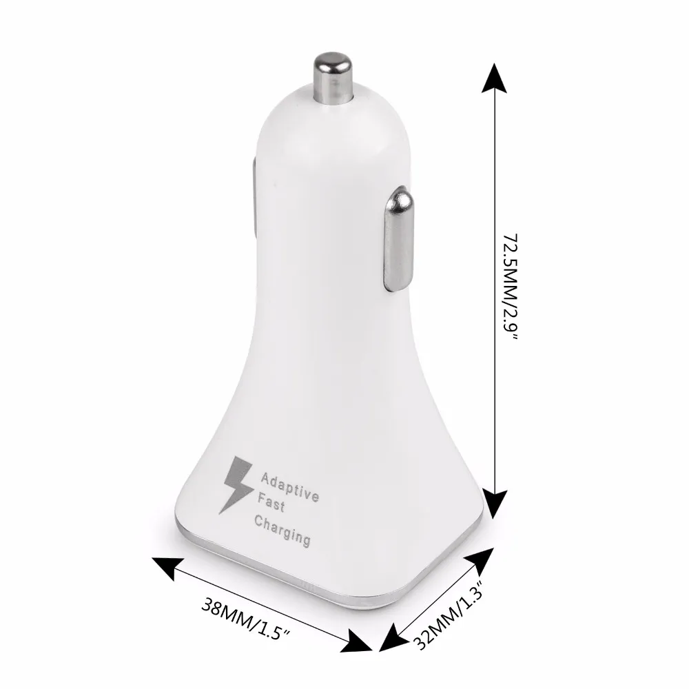 차량용 충전기 듀얼 USB 적응 QC2.0 LED 급속 충전 갤럭시 S8 S9 범용 충전기 note10 note10 삼성 슈퍼 빠른 자동차 충전기