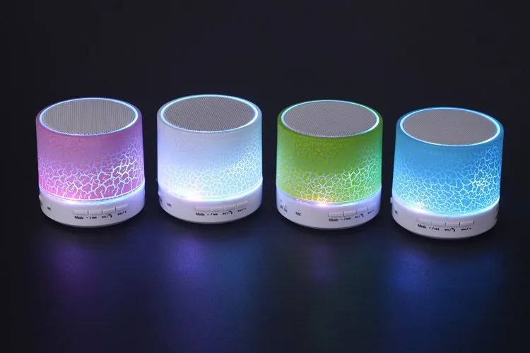 Wholesale A9 dazzle light colorful wireless portable bluetooth speaker subwoofer mobile mini speaker card speakers DHL