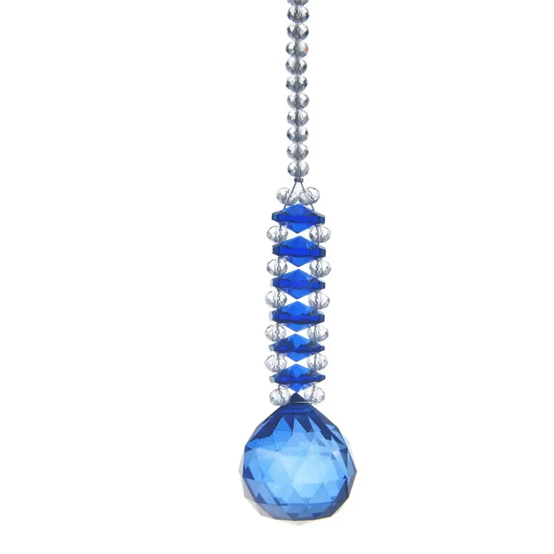 5st Hanging K9 Crystal Suncatcher 30mm Ball Chandelier Part Prism hängande glas chakra feng shui hängen hem dekorationer w0283877207