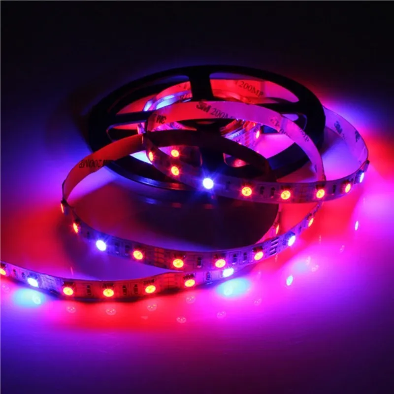 5050 SMD Grow LED Flexible Strip Tape Light 4:1 5:1 Aquarium Greenhouse Hydroponic Plant Growing Lamp 60led/m