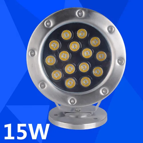 4 pièces 15W DC24V LED sous-marine Dock lumière RGB LED piscine pêche lumières extérieur jardin lampe piscine lumières