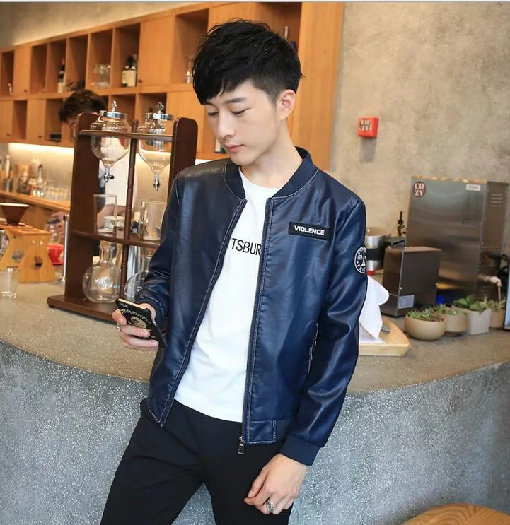 Young mens leather jacket sale