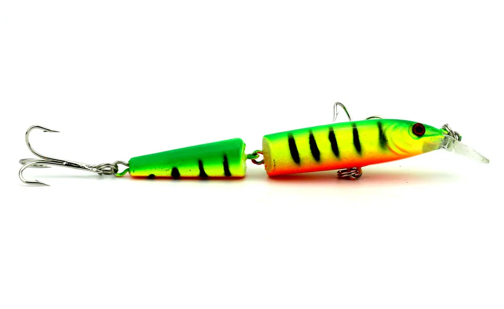 Hengjia Nieuwe Collectie Minnow Lokjes Vissen Lokjes Jointed Hard Baits Fishing Tackle JM002 10.5cm 9.6G 4 # Haken 