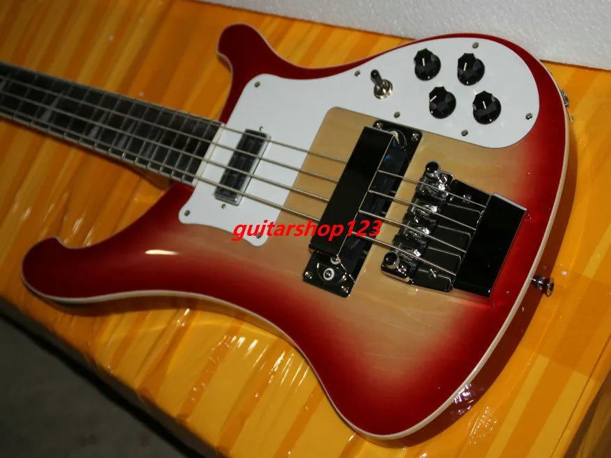 Bassgitarr Ny ankomst Cherry Burst 4 strängar 4003 Electric Bass High Quality