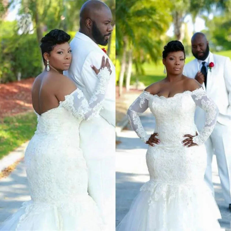 white mermaid wedding dress