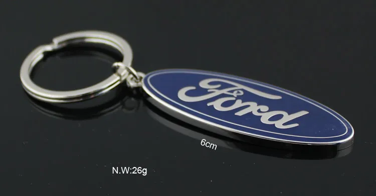 lot mode en alliage de Zinc métal 3D Ford voiture logo porte-clés porte-clés llaveros hombre haute qualité chaveiro portachiavi porte-clés8942011