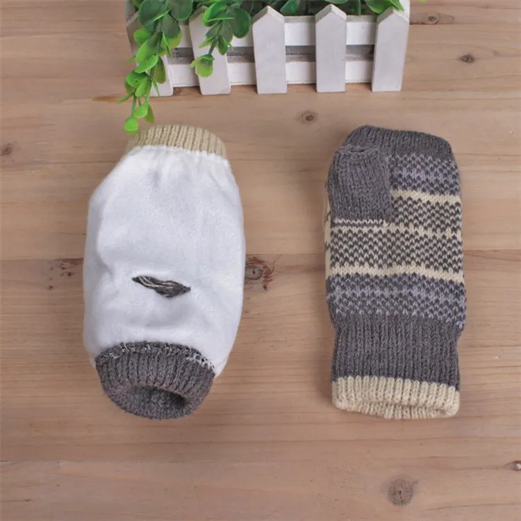 Fingerlose Winterhandschuhe für Erwachsene und Kinder, Fäustlinge, Mädchen, Jungen, Kind, Weihnachtsgeschenk, dehnbare Strickhandschuhe, gestrickte Baumwollhandschuhe