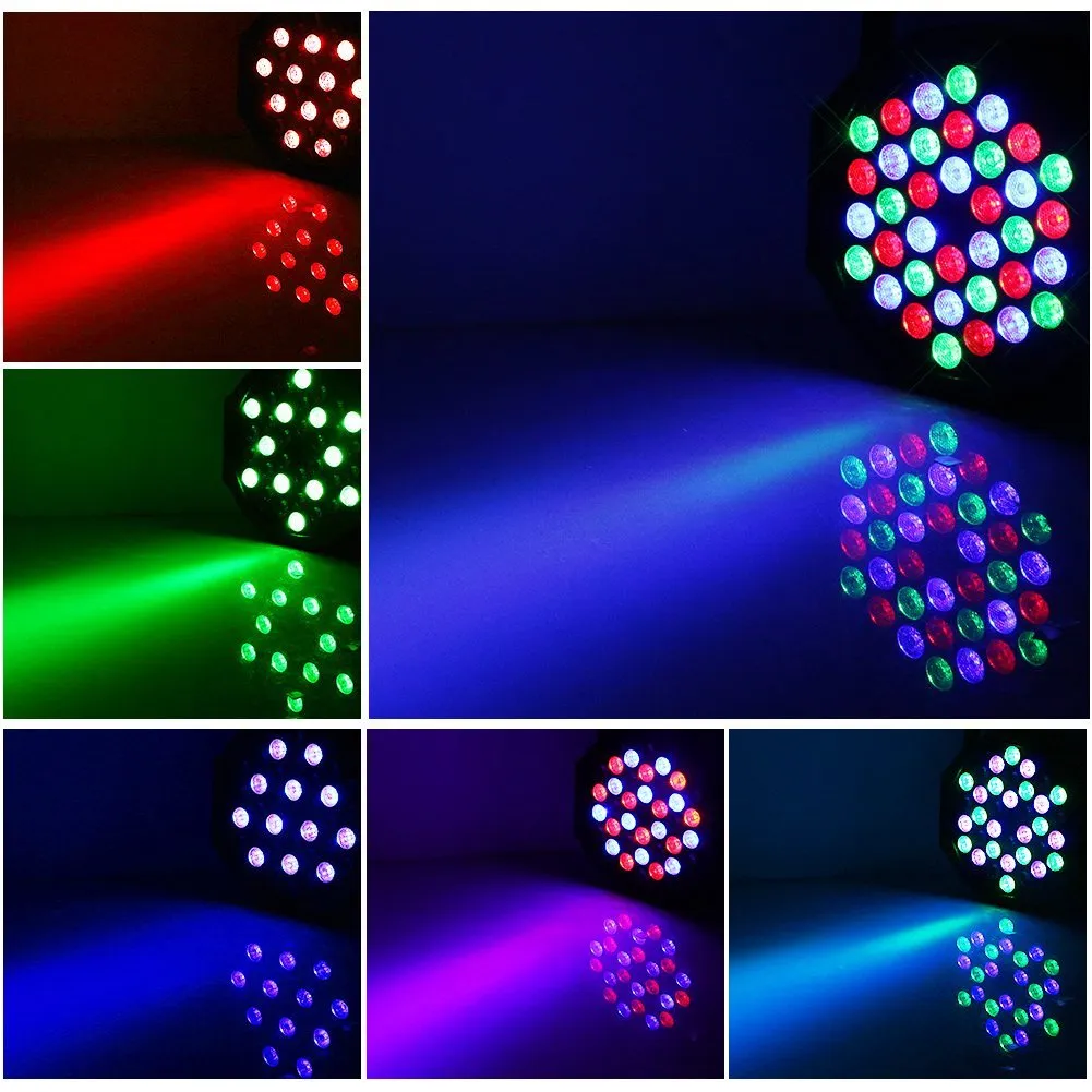 36 W 36 LED Düz Par Sahne Işıkları Lamba ile AB / ABD Plug Club Disco KTV E00373 için