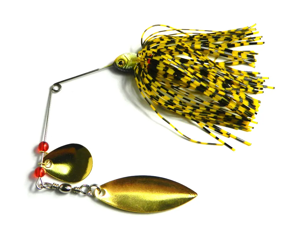 HENGJIA 4 teile/los Harte Angeln Spinner Köder Spinnerbait Bass Köder Metall Pailletten 14,8g/0,52 unzen Angelgeräte