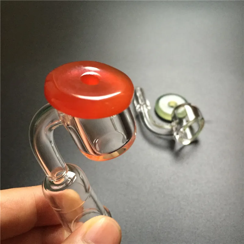 4mm 두께 무명 석영 못과 석영 banger carb 캡 10mm 14mm 18mm 남성 여성 및 범용 carb 캡 dabber for smoking