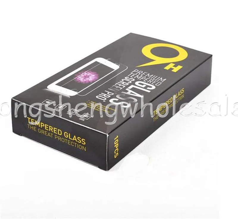 Empty Retail Package Paper Boxes each box Packaging for Premium Tempered Glass 9H Screen Protector Sony iphone samsung