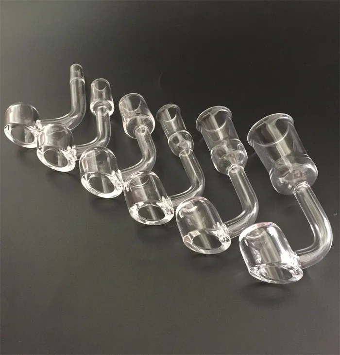 4mm Kalın 100% gerçek Kuvars Banger Çivi 45/90 Derece Kadın Erkek Kase 10mm 14mm 18mm Domeless Kuvars Tırnak Sigara Kase