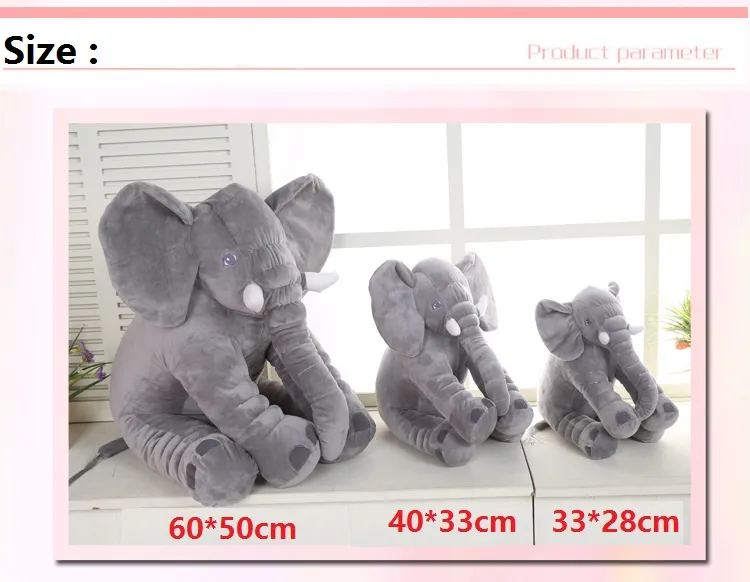 Wholesale -- Elephant Nose Stuffed Animals Doll Soft Plush Stuff Toys baby gifts soft Lumbar Pillows 33*28 cm A0280