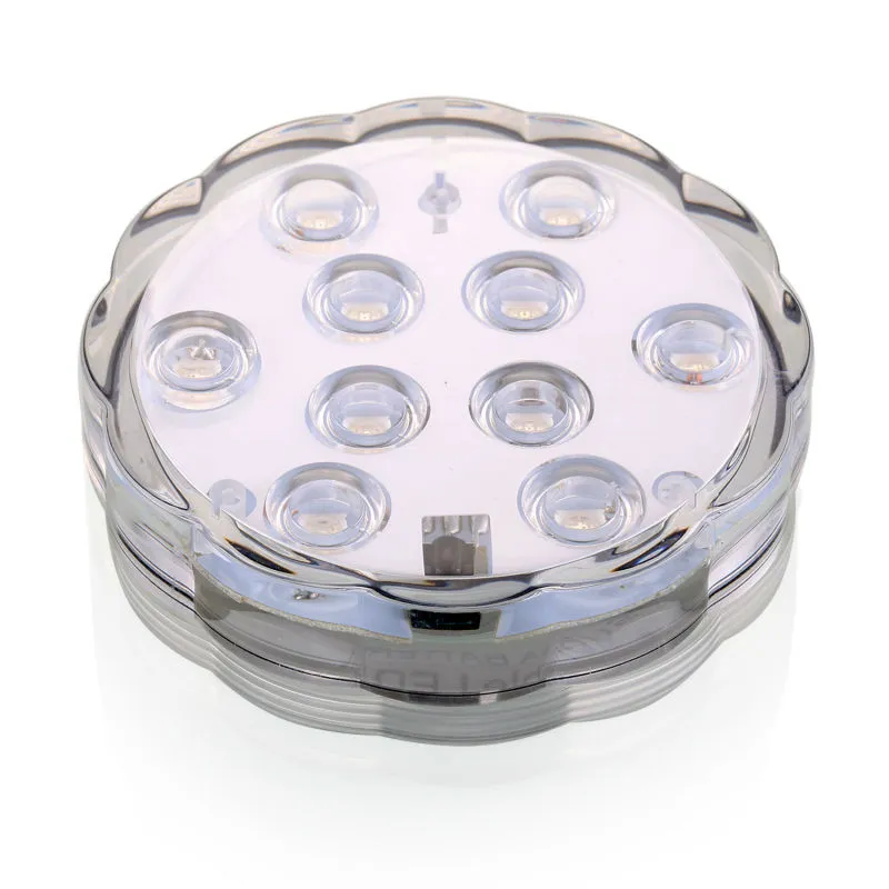 5050 SMD 10 LED Lâmpada Submersível Lâmpada Remoto Controle Remoto Multicolor Vaso Floral Base À Prova D 'Água Decoração da Festa de Aniversário Da Casamento