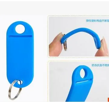 Cheap Wholesale Plastic Key ID Labels Tag Cards Ring Name Key Chains With Name Cards