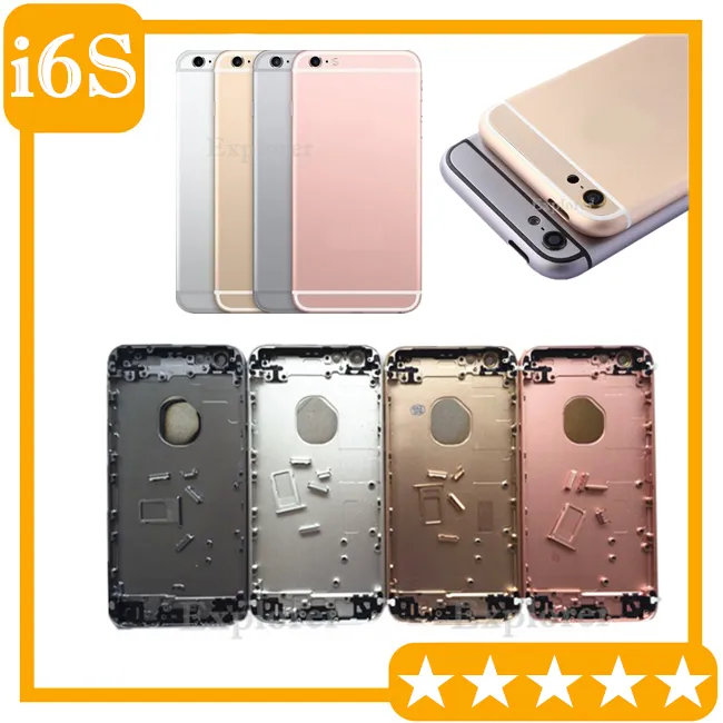 iPhone 6S 플러스를위한 /로트 배터리 도어 케이스 커버 하우징 5.5 4.7 인치 핑크 장미 금 교체 부품 270b