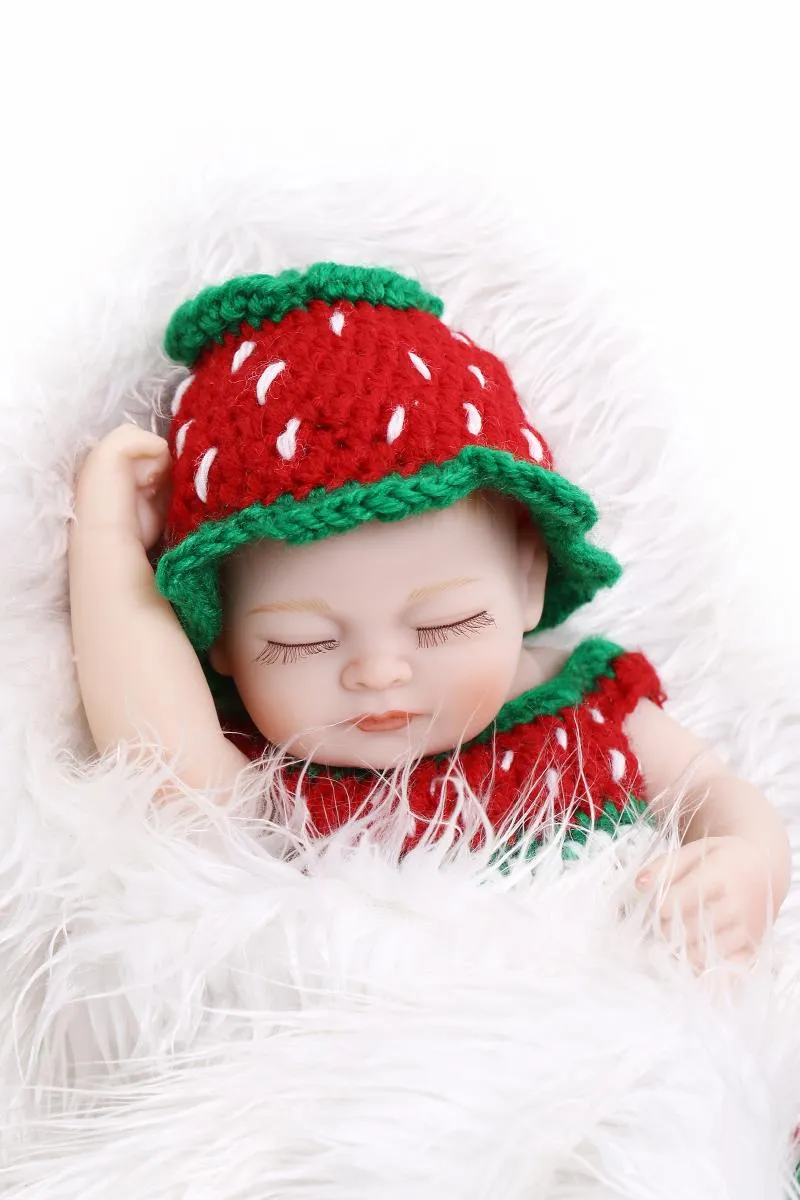 10 tums samling full silikon vinyl återfödd baby docka sovande mode för barn jul och födelsedag gåva lekkamrat