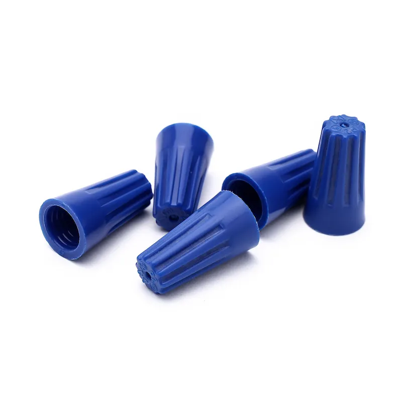 100 stks Blauw Draad Twist Moer Connector Terminals CAP Lente Insert Assortiment P2 Elektrische Gesloten Terminal Lugs Druk op Lijn GLB