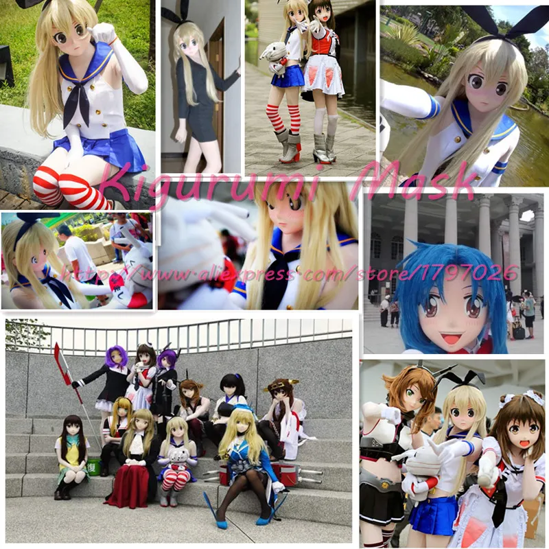 C2-040 Top Qualität Handgemachte Weibliche Silikonkautschuk Gesichtsmaske Cosplay Kigurumi Maske Crossdresser Puppe Japan KIG Anime Rollenspiel