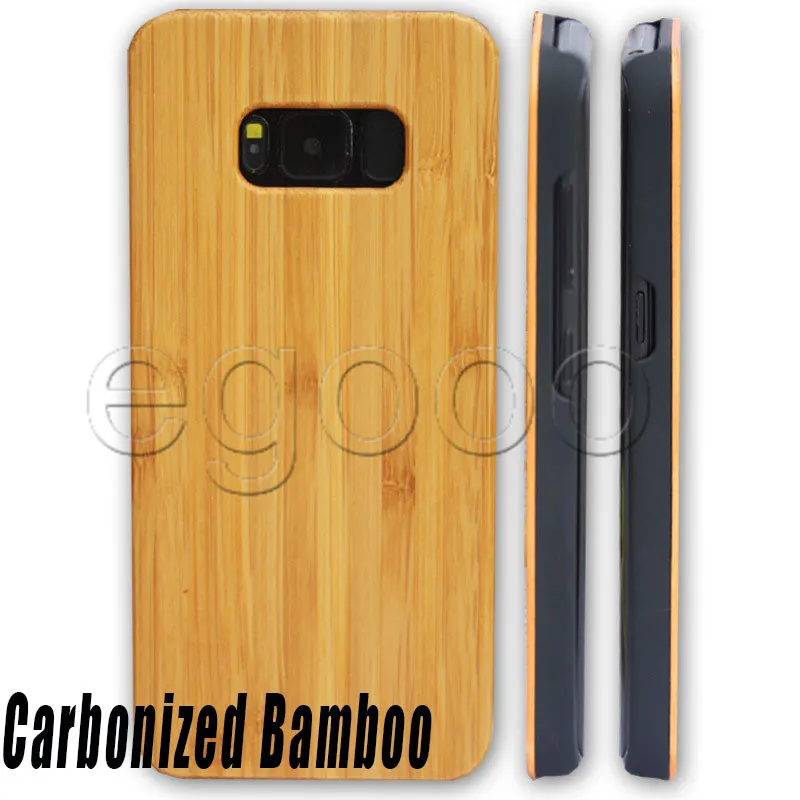 Eco-vriendelijke Real Wood PC + Houtkoffer Originele Houten Case Cover Shockproof Telefoon Shell voor Samsung S8 S9 Plus Note 8 S7 Edge