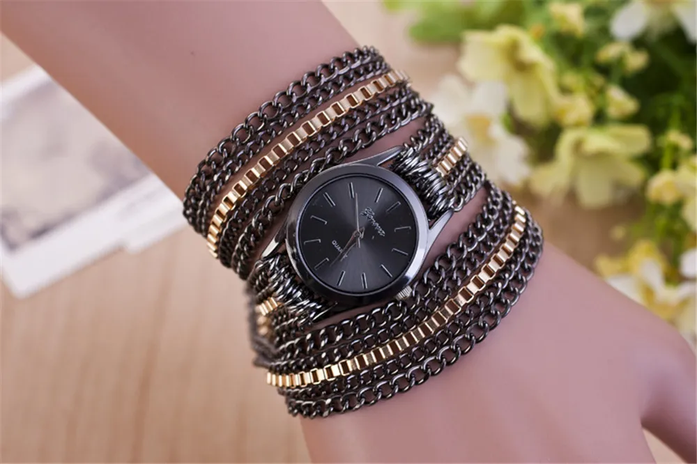 Bracelet Watch Women Ladies Fashion Diamond Style Quartz Watch