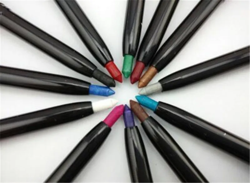 12 Färgmärke M eyeliner läppfodral Eyeliner Pencils Nya Eyeliners Styles Auto Rotate Multifunktionsfodral