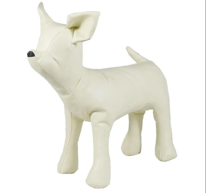 Mode Blackwhite Pet Dogs Leather Ornaments Sy Imagions Tools mannequin Model Standing Position Dog Models for Clothing S SI3093685