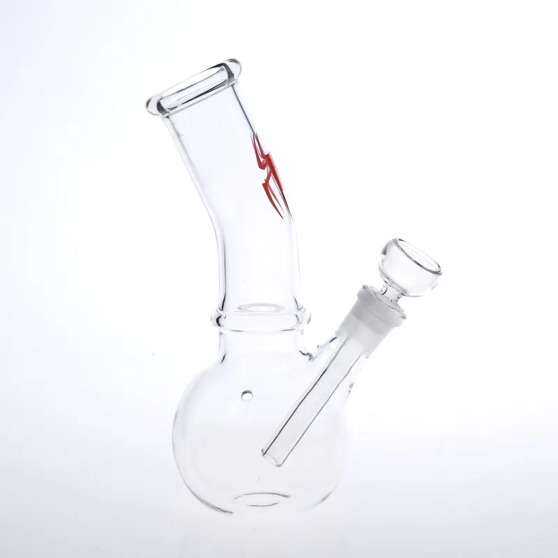 17 cm De Vidro Alto Bong 14.4mm Tamanho Comum Tipo Bent Bonger Bonger com Tigela Inline Percolato Tubulação De Água De Vidro Real Imagem Plataformas de Petróleo