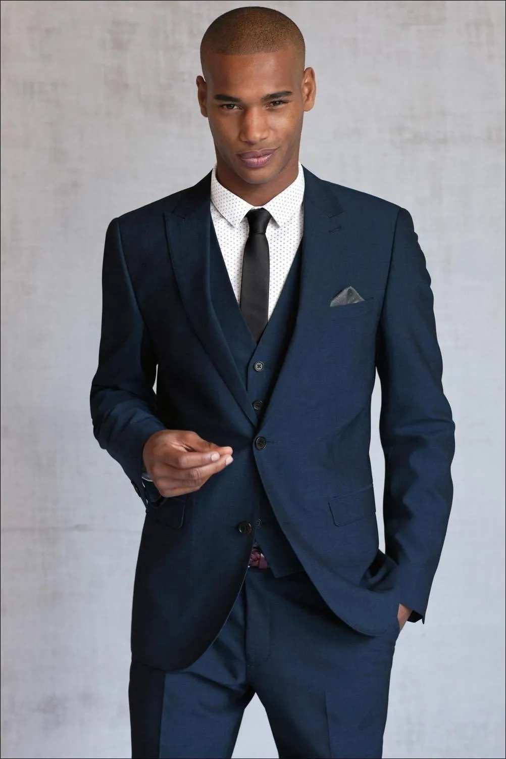 Dark blue mens deals wedding suits