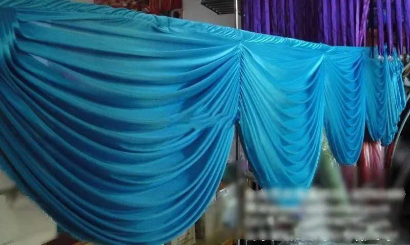 6 M de largo oro hielo seda cortina swags para telones de boda boda fiesta evento decoración suministros