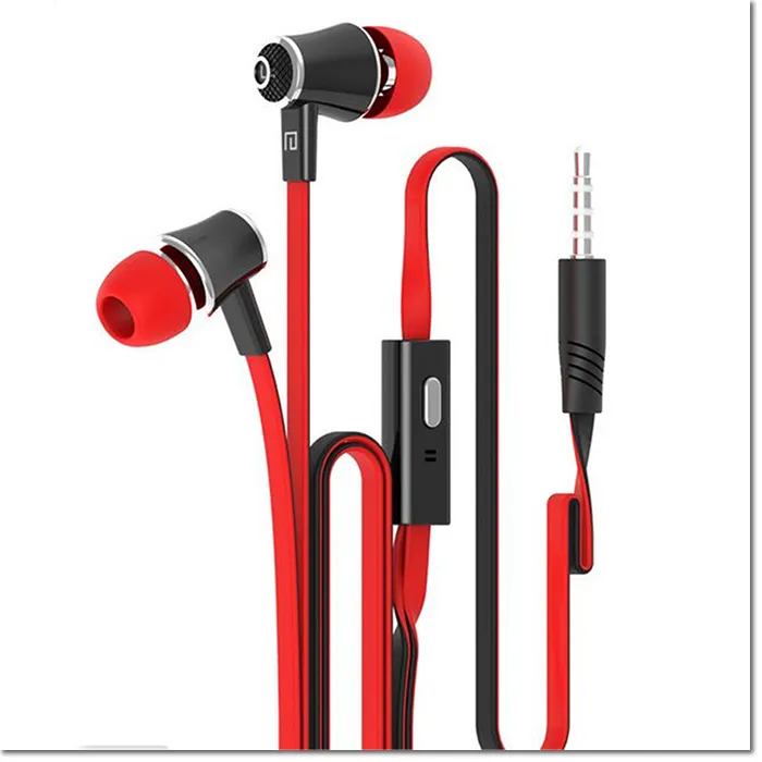 2016 fil de vente chaude dans l'oreille stéréo sport JM21 écouteur 115dB / mW 3.5mm jack super bass casque intra-auriculaire avec 10 couleurs DHL gratuit