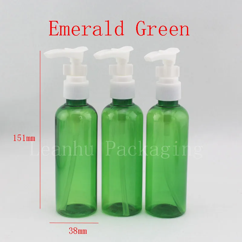 100 ml x 50 tomma transparent brun vit blå smaragd grön plast kosmetisk lotion grädde pump flaskor resebehållare dispenser290v