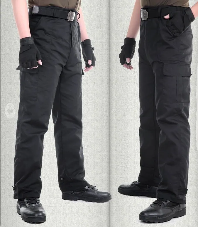 (Une pièce) nouveau 2016 en plein air printemps automne Commando hommes noir pantalons de Combat tactiques salopette militaire Cargo garde de sécurité pantalon