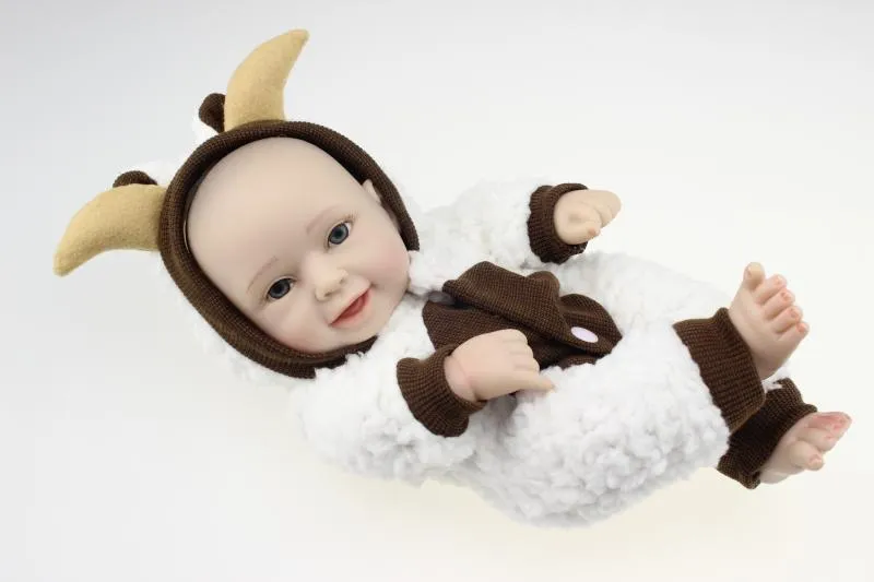 Handgjorda 10 tums Mini Reborn Baby Doll Full Silikon Baby Toy Collection Doll Reborn Populär Princess Girl Så Clever