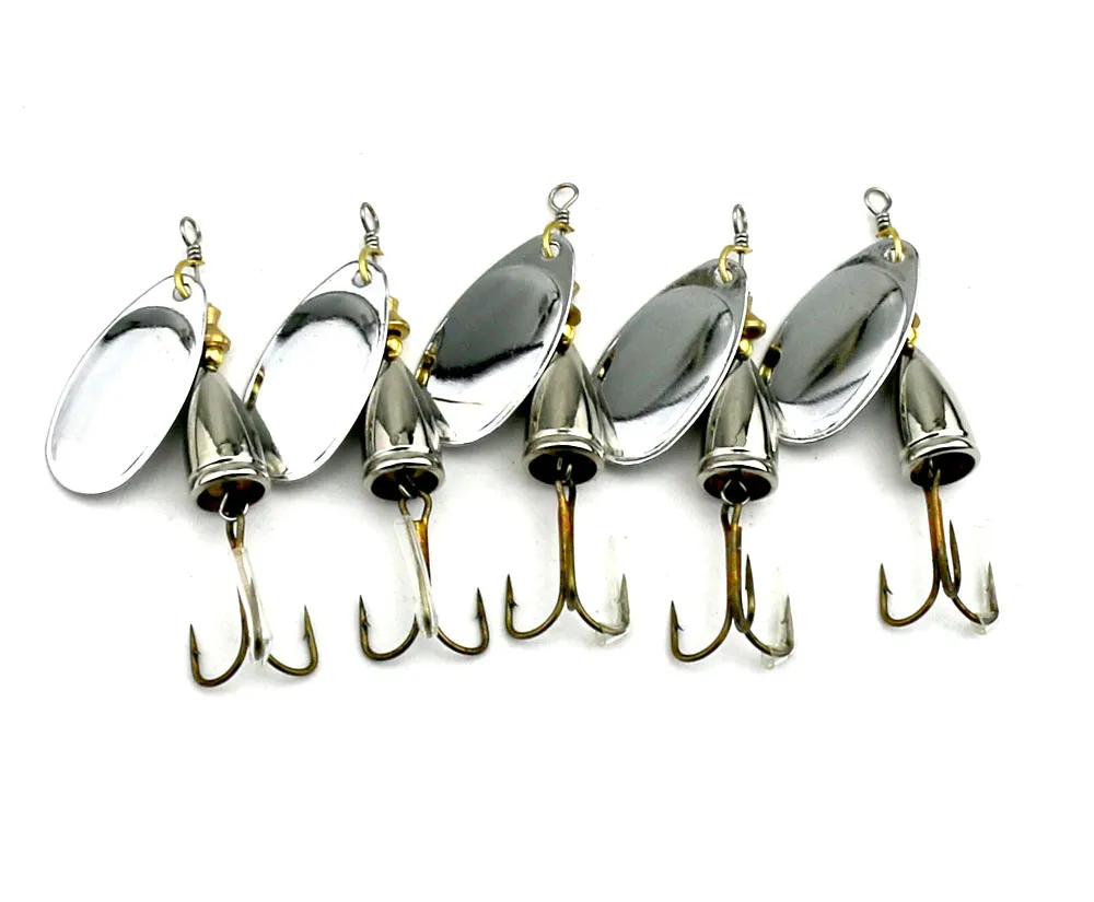 Hengjia 100 stks 6.5cm 8.5G Spinner Lepel Aas Vissen Lokken Hard Vissen Lepel Lokken Metalen Jigging Lokken Baits Vis Tackle