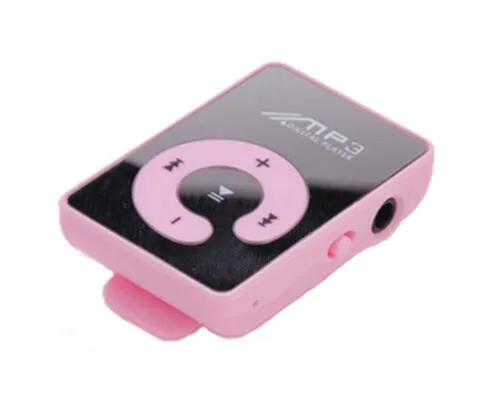 10 sztuk / partia Lustro Portable Map3 Player Mini Clip MP3 Player Waterproof Sport MP3 Music Player Walkman Lettore MP3