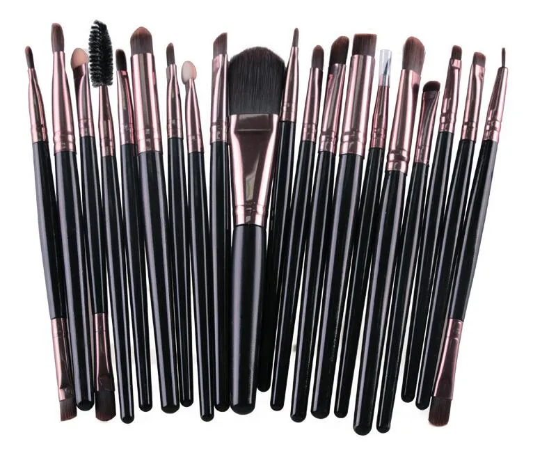 Ensemble de pinceaux de maquillage pour les yeux, 20 pièces, brosse pour mélanger le fard à paupières, poudre de fond de teint, fard à paupières, sourcils, lèvres, Eyeliner, outil cosmétique