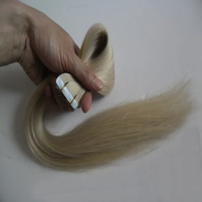 613 candeggia i capelli biondi brasiliani del nastro dei capelli nelle estensioni dei capelli di trama della pelle di estensioni 100g 40pcs dei capelli umani