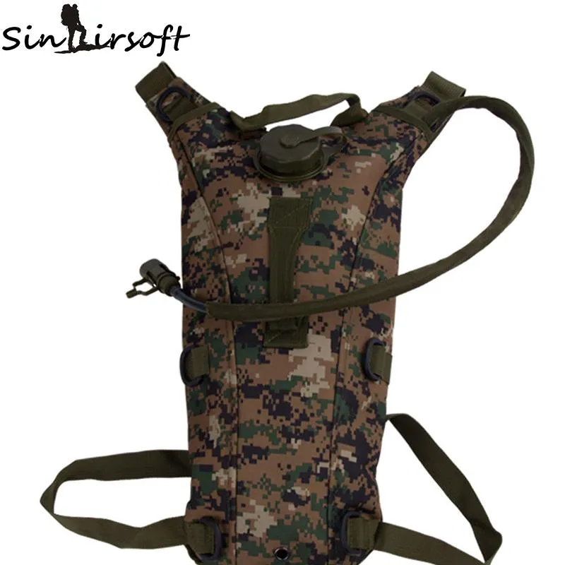 Sinairsoft 2.5l الترطيب التخييم المشي التكتيكي حقيبة المياه الحقيبة حقيبة الظهر مع المثانة الدراجات fashing حقيبة الظهر الاعتداء الظهر