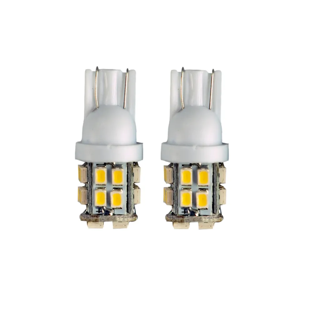 T10 LED Car Light Bulb W5W 20 LEDs 1206 SMD DC 12V White 6000K Inverted Side Wedge Lights Universal Auto LED Lamp