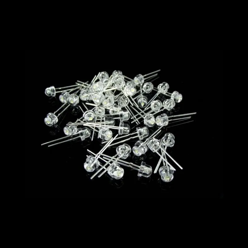 5 renk 1000pcs lot 5mm hasır şapka diyot beyaz kırmızı mavi yeşil sarı ultra parlak ledler kiti LED307T