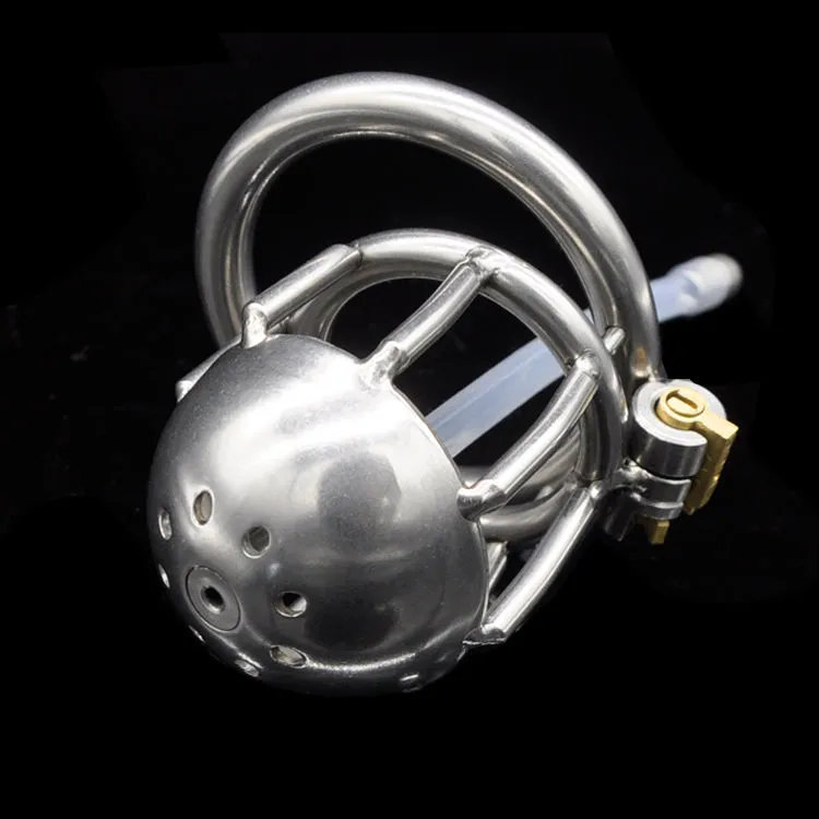 Latest Stainless Steel Male Chastity Cage Device Belt Urethral Tube Bondage Fetish #R501