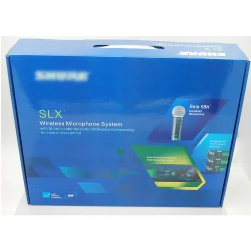 Sistema de microfone sem fio UHF PRO SLX24 /SLX1/ BETA58 portátil + lapela + fone de ouvido microfone vocal para palco karaokê DJ