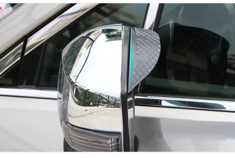 تصفيف السيارة الكربون مرآة الرؤية الخلفية المطر الحاجب المعطف مرنة شفرة حامي اكسسوارات لفورد ecosport 2013 HXY0189
